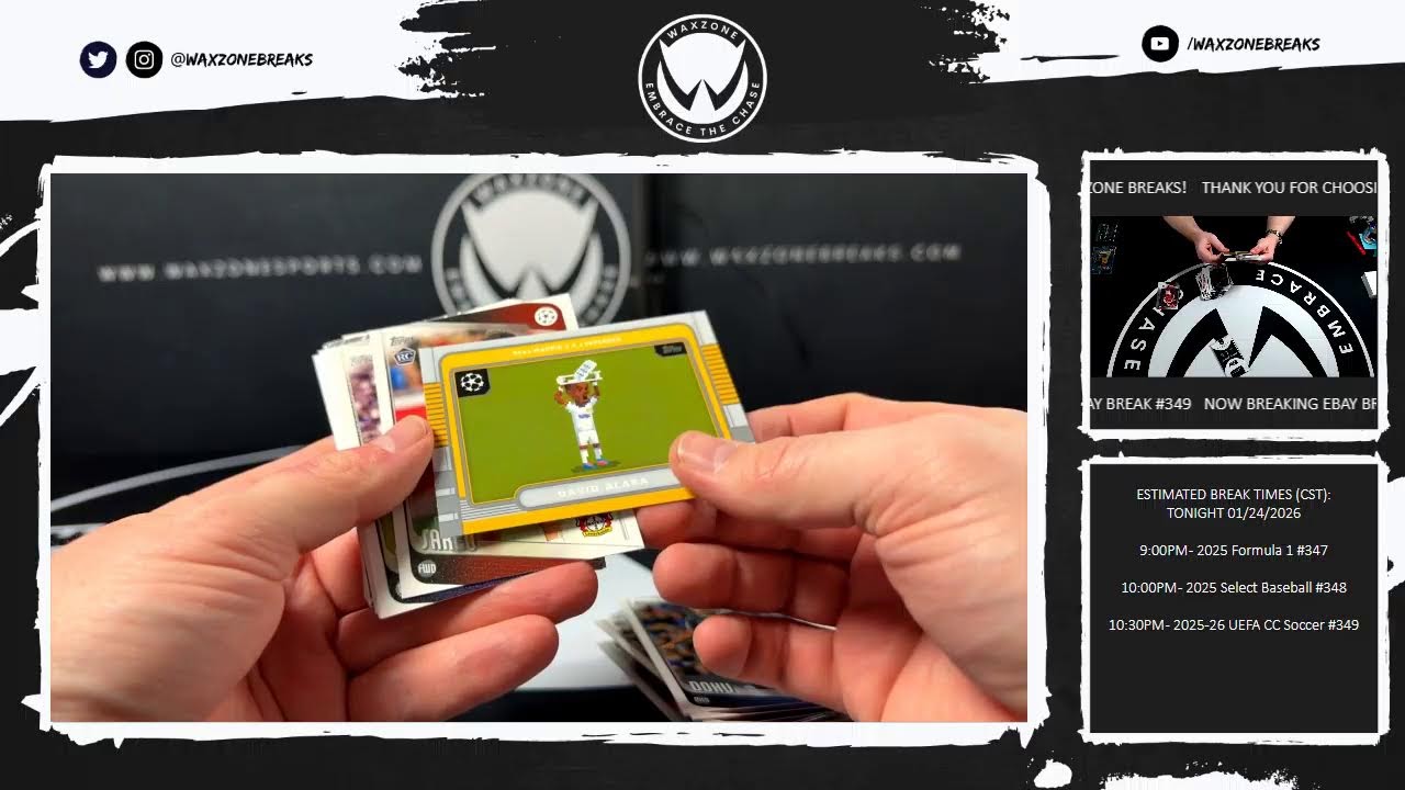 Stream #2 01/24/2026 Saturday Night Sports Card Breaks