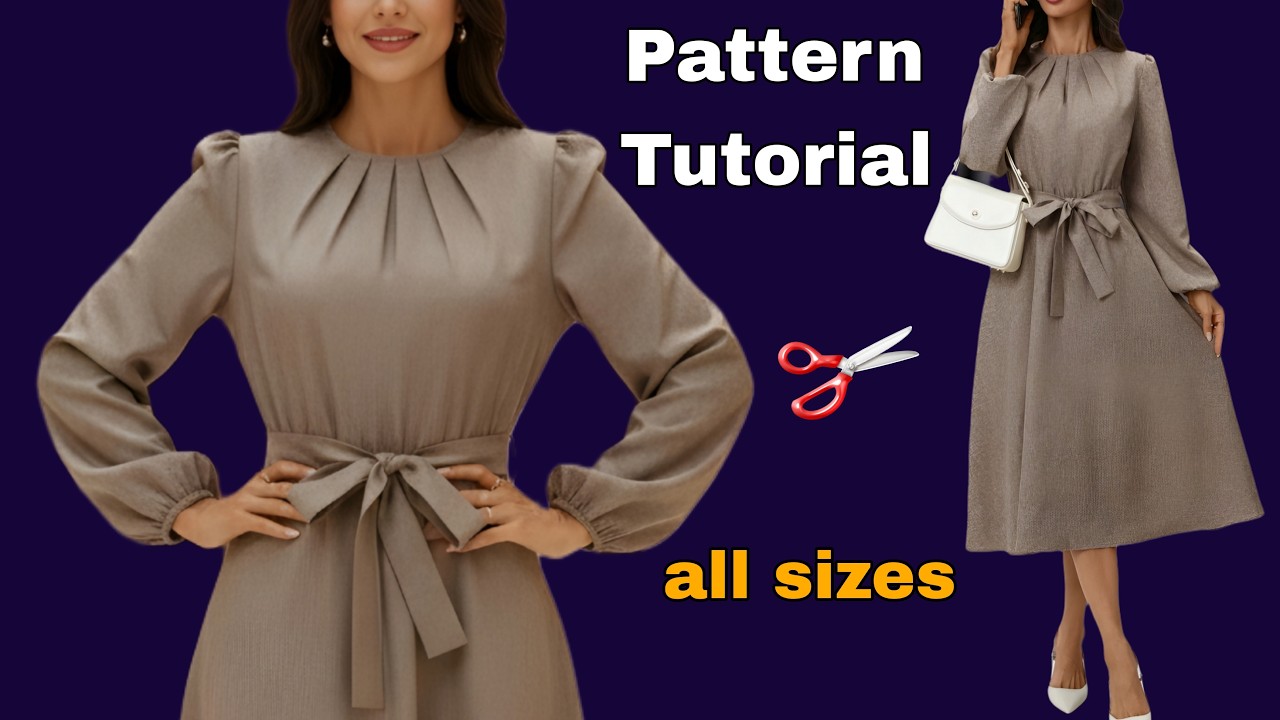 Создание элегантной выкройки платья: техника работы с вытачками и построение плиссированного выре...