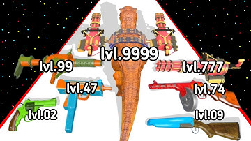 (2024) Dino Gun Madness Level_Up Dino And Gun All Level 3D Gameplay