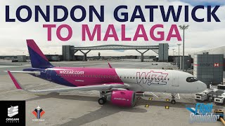 MSFS | Origami Studios London Gatwick to Malaga - Wizz Ops on VATSIM! [flybywire A32nx]