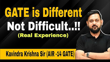 📍GATE is not Difficult but different type of Exam | Listen the real Experience | Kavindra Sir