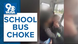 Middle school student being strangled by bully on school bus screenshot 4