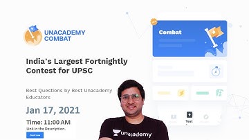 Unacademy Combat on 17th Jan at 11:00 AM | Crack UPSC CSE/IAS 2021 |  Saurabh Pandey
