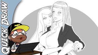 Sketch Theme Yuri 14 - Kushina and Hitomi Hyuuga