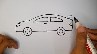 Menggambar Mobil Sedan Untuk Pemula Mudah