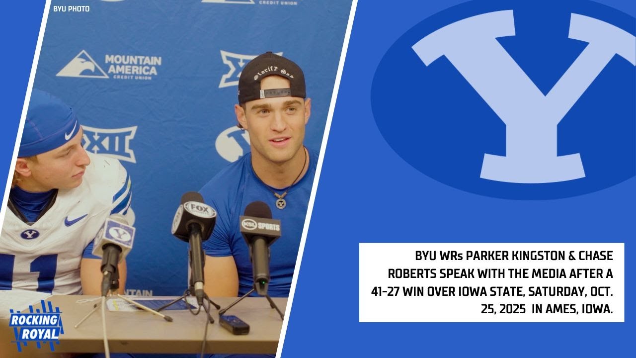 Postgame Media Availability | BYU vs. Iowa State | WRs Parker Kingston & Chase Roberts