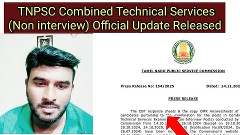 TNPSC CTS (Non interview Post) Official Update Released 2025