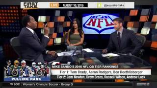 ESPN First Take Should Cam Newton Have Been In Tier 1 QB