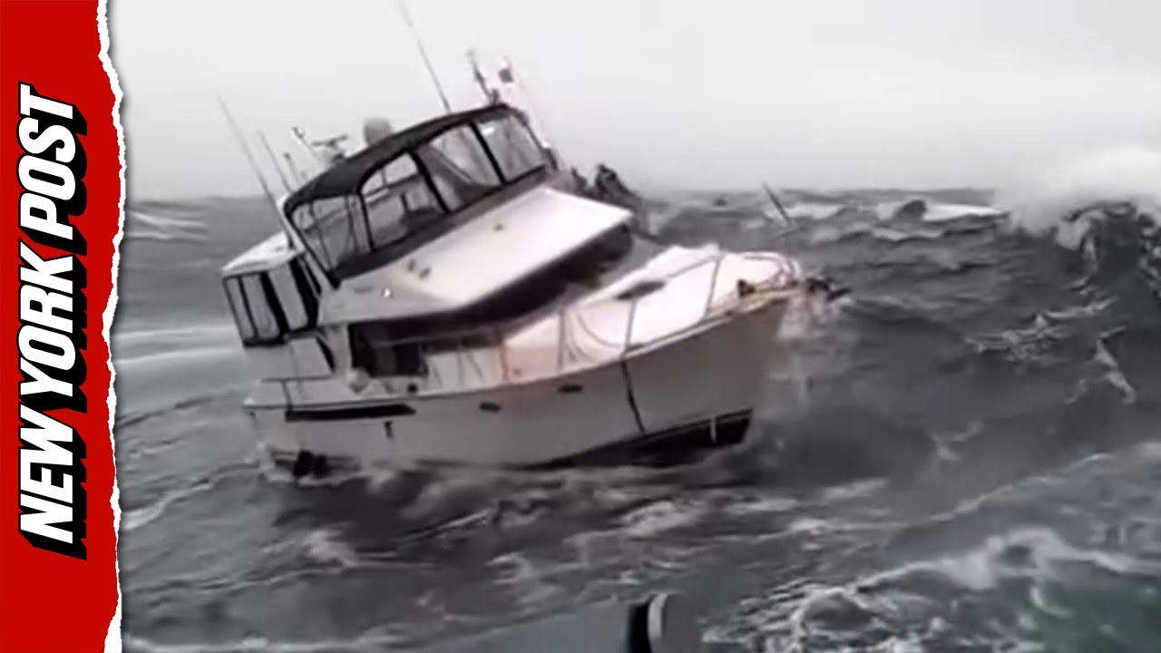 20-Foot Waves FLIP BOAT as Coast Guard Pulls Sailor From Raging Oregon Seas