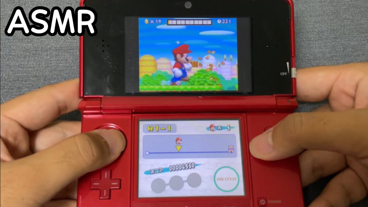 【ASMR/小声】９億年ぶりに3DSでスーパーマリオをプレイしたら酷すぎたw(音フェチ)  Nintendo 3DS,Playing New Super Mario Bros.