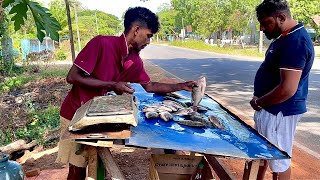 Amazing!! The One & Only Speed Tilapia Fish Cutter in Sri Lanka | Smart Live Fish Cutting Skills