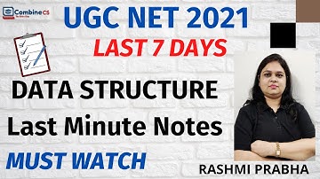 UGC NET 2021 | DATA STRUCTURE Last Minute Notes | COMPUTER SCIENCE | GATE 2022 | ISRO | CombineCS