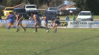 Textbook Rugby League Tackle!
