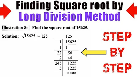 Square root by Long Division Method class 8th  | How to Find square root by Long division method |