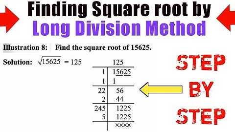Square root by Long Division Method class 8th  | How to Find square root by Long division method |