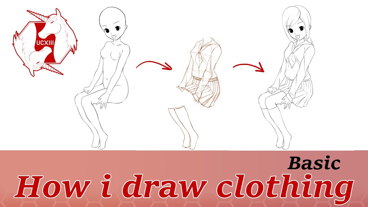 [Clip Studio Paint] How i draw clothing(Basic) [Tutorial][TH/EN] - YouTube