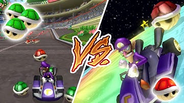 Triple Green Shell VS Red Shell MARIO KART WII | Item Hack | 4k60