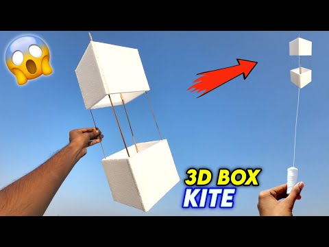 Thermocol 3d box kite , how to make box kite