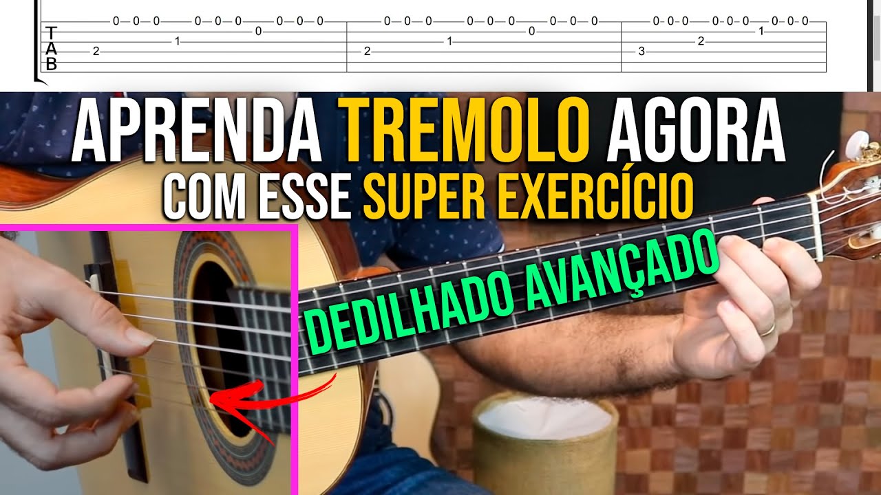 Exercício de Tremolo (DEDILHADO AVANÇADO) | Aula de Violão (Marcos Kaiser)
