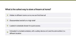 What is the safest way to store a firearm at home