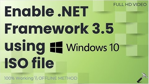 Enable .NET Framework 3.5 using Windows 10 ISO file