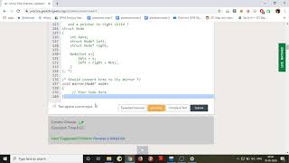 mirror tree problem using recursion and level order traversal