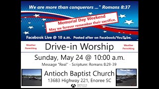 Memorial Day Message at Antioch, May 24, 2020