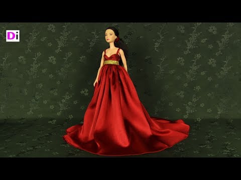 Как сшить длинное платье для куклы