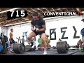 Heavy deadlifts  715 conventional