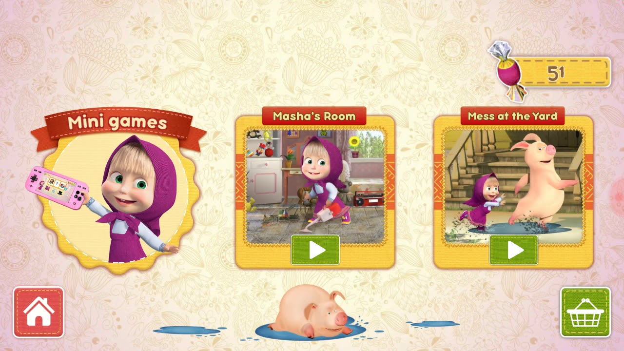 игра маша и медведь уборка часть первая