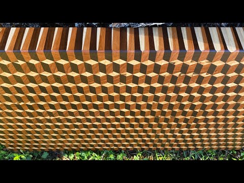 Geometric Cube Pattern Cutting Board || Woodworking