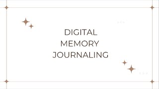 Easy Memory Journaling