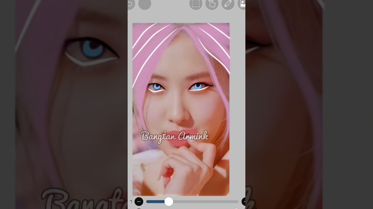 Rosé light smudge edit Ibis paint x bangtanarmink shorts rosé