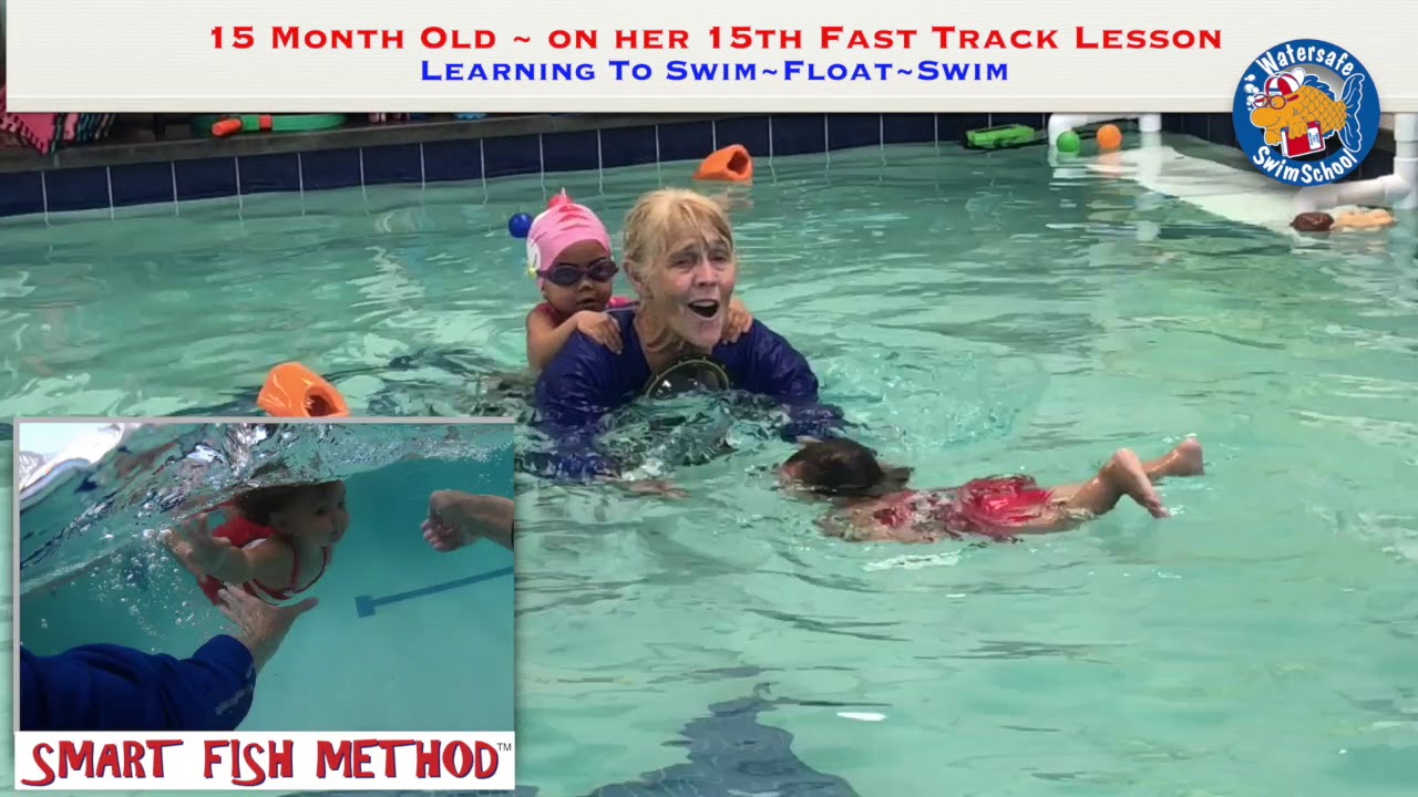 15 MONTH OLD learns to SwimFloatSwim in 15 lessons YouTube