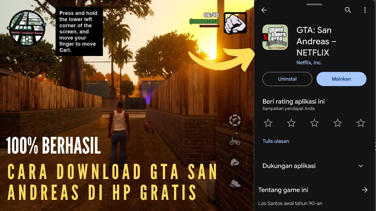 Cara Download GTA San Andreas Gratis di HP Android!! No
