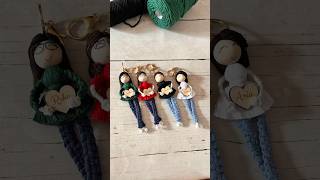 Macrame doll Keychain, Personalized Macrame doll as a Gift