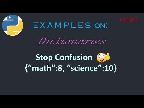 py4@8 Python Dictionaries are Simple With Examples بايثون بالعربي
