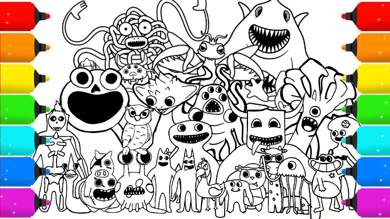 Garten Of Banban Chapter 4 New Coloring pages / Color All New Monsters /  Cartoon - On & On [NCS] -  in 2023