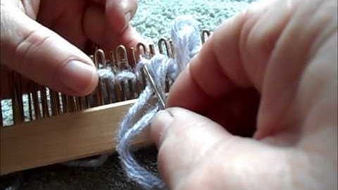 drawstring or gathered bind off on the slim regular gauge Kiss loom