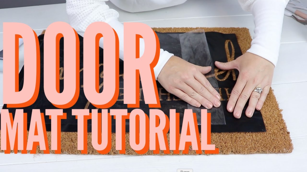 How to Make a Custom Doormat with a Vinyl Stencil - Burton Avenue