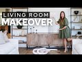 EXTREME LIVING ROOM MAKEOVER!! Cozy and Bright...Full tour - BEFORE and AFTER