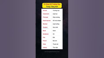 Từ Vựng Về Trường Học Trong Tiếng Anh