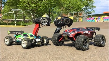 WLToys A959-B vs Traxxas Mini E-Revo VXL! GPS Speed Test & Jump Competition! High Speed RC Cars!