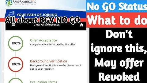 All About BGV Status No go || bgv in cognizant for genc