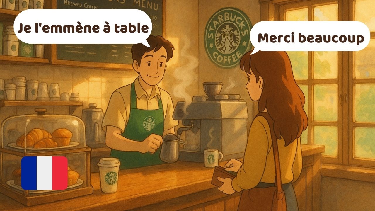 10 коротких разговоров на французском | Диалоги A1: Starbucks, McDonald’s и другое