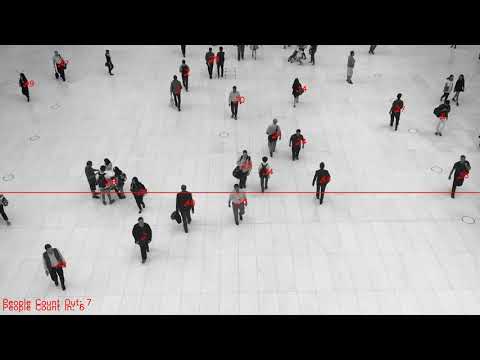 People Detection and Counting In-Out Line using Deepsort and Yolov3