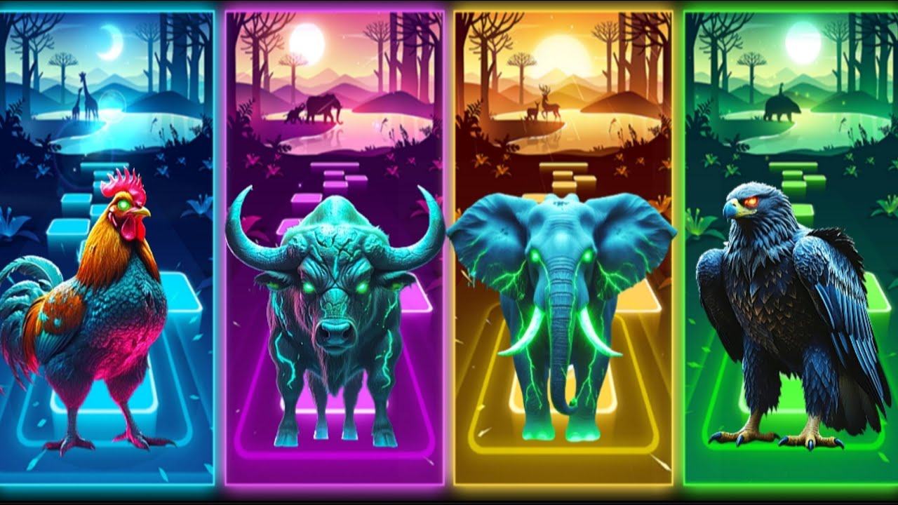 Zombie Rooster 🐓 🆚 Zombi bull 🐂 🆚Zombie Elephant 🐘🆚 Zombie Eagle🦅 | #tileshop #coffindance #trend