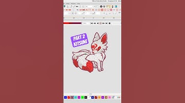 Kitsune Part 2! I still need to service my machine.. #wilcom #wilcomembroidery #digitizing #digitize