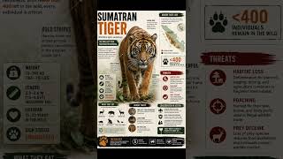 Sumatran Tiger (Animal Data) #sumatrantiger #tiger #animalshort #educational