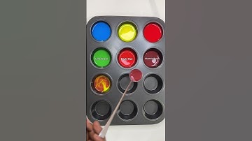 Generate 9 random colors from 3 colors Blue Yellow and Red #colormixing #satisfying